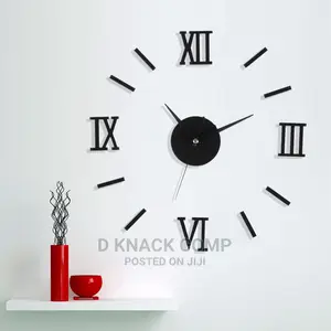 Roman Figures 3D Wall Clock Quartz Movement Hands Mechanism