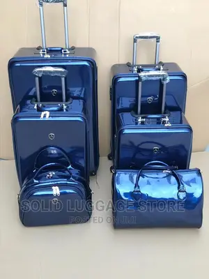 Mirror Face Leather Trolley Luggage Box