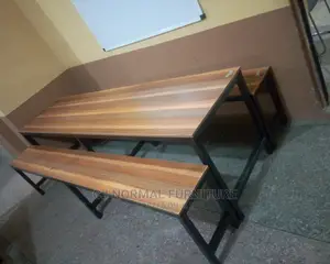 School Wooden Dinning Table/ Benches