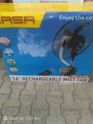 Qasa Rechargeable Water Mist Fan + Remote Control