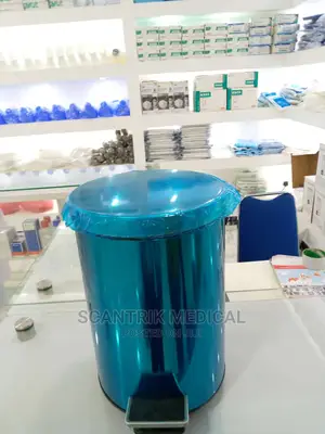 Round Stainless Steel Metal Waste Bin
