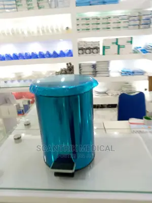 Round Step Brushed Stainless Steel Trash Can