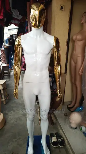 White Gold Chrome High Quality Display Mannequin