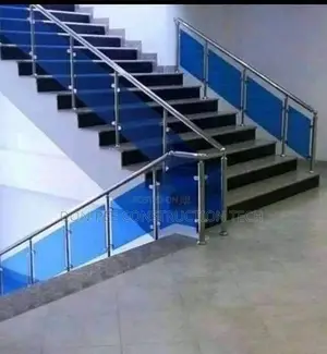 Blue Glass Hand Railings