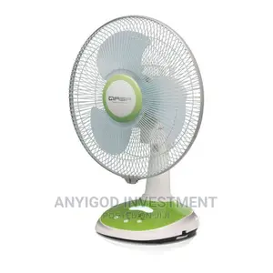 Qasa 12" Rechargeable Table Top Fan With LED Light