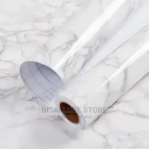 White and Grey Marble Wallpaper Sticker -AO2