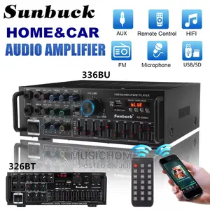 Sunbuck Audio Amplifier System for Speakers in Home or Car