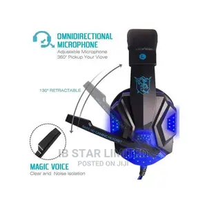 Mic LED Light for Computer PC Gaming Stereo Audio Headset