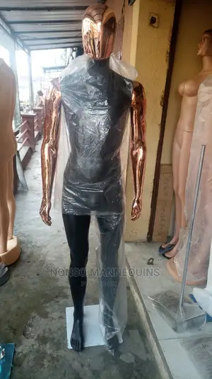 Black And Bronze Male Full Body Faceless Mannequin