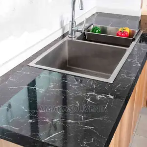 Black Adhesive Marble Wallpaper Sticker