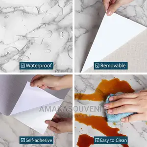 Water Proof Oilproof Marble Wallpaper Vinyl Film Wall Sticke
