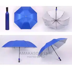 Wine Bottle Umbrella - Blue
