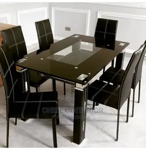 Exotic Glass Dining Table 6 Seater