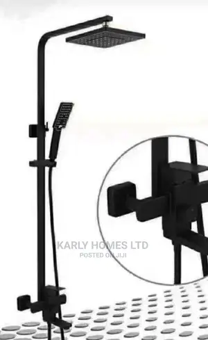 Black Complete Shower Sets (Standing Shower Sets) 101b