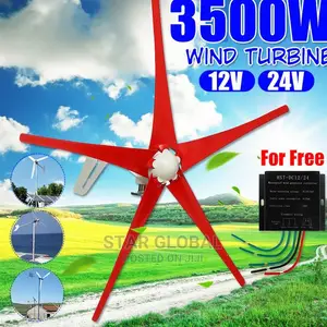 3500w Wind Turbines Generator Horizontal 5blades Motor Kit
