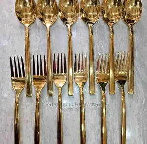 6 Pcs Gold Spoons