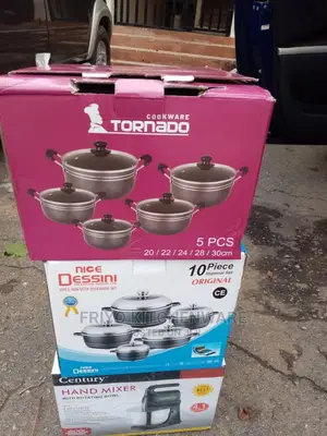 5 PCS Original Non Stick Pot With Free Dishing Wooden Spoon