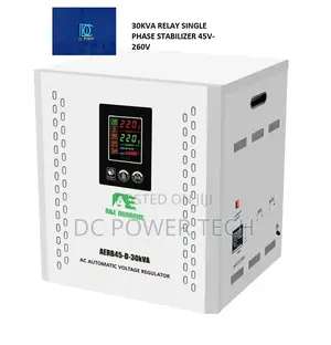 30kva Relay Single Phase Stabilizer 45v-260v