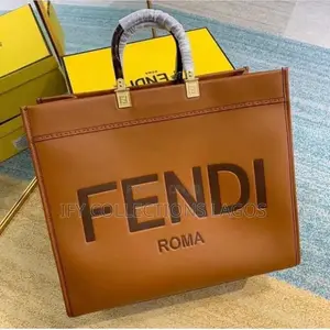 Quality FENDI Roma Ladies Brown Leather Handbags.