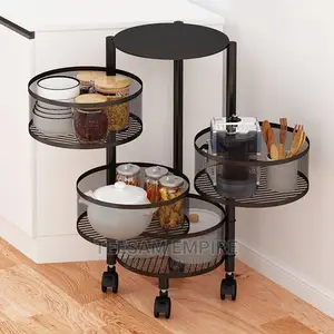 Rotating Round Shape Kitchen Rack