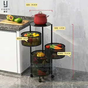 Rotating Round Shape Kitchen Rack