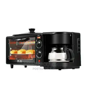 3 in 1 Breakfast Station-Oven, Coffee Maker and Hot Plate