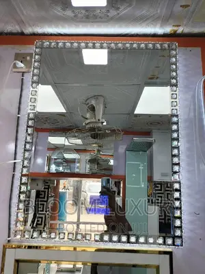 Crystal Diamond Framed LED Mirror With Bluetooth