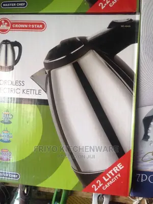 Quality Crown Star Stainless Steel Cordless Kettle.