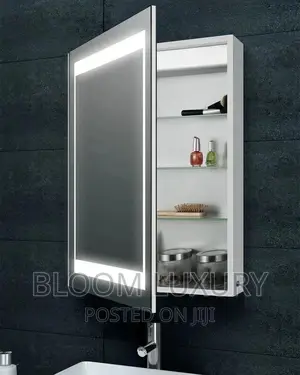 Led Mirror With 3 Step Shelves