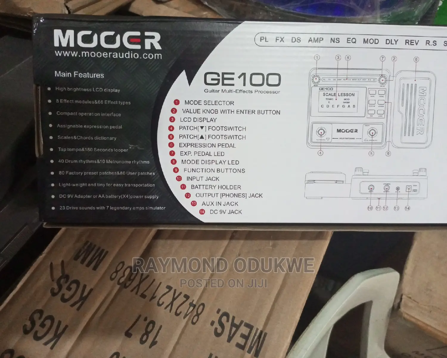 MOOER GE-100 Multi Guitar Effect Processor