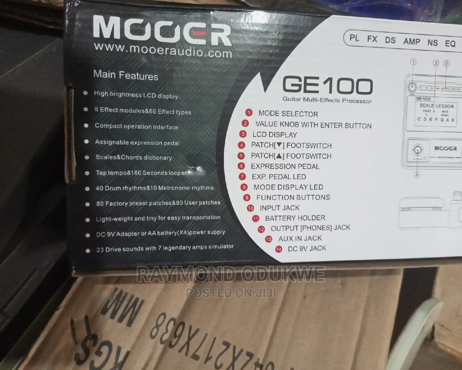 MOOER GE-100 Multi Guitar Effect Processor