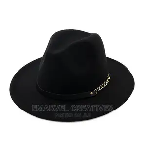 Unisex Fedora Hat With Leather Band Buckle