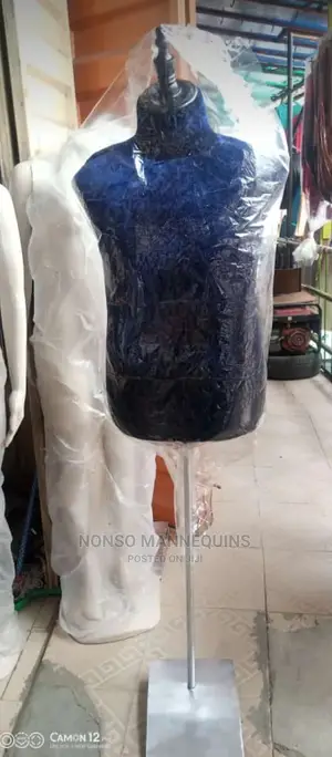 Black Body Male Dressform With Metal Base