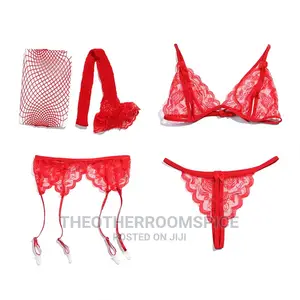 Crotchless Bra Pant Garter Socks Lingerie Underwear