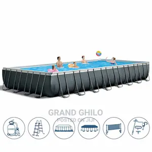 Intex Ultra Frame Above Ground Pool With Volley Net 32*16ft