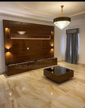 8ft X 7ft Tv Console and Center Table. Brown Color