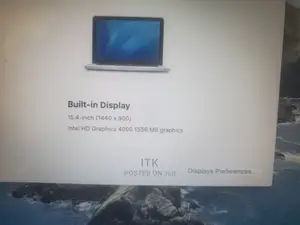 Laptop Apple MacBook Pro 2012 8GB Intel Core I7 HDD 640GB