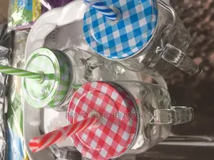 Glass Smoothies Cup With Straw