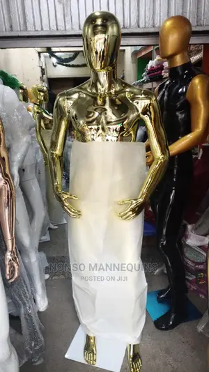 Gold Male Mannequins With Hand Pose for Carrying Shoes
