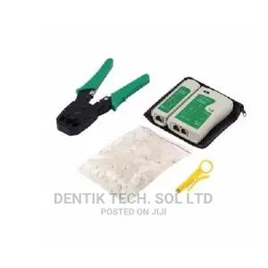 Cable Tester + Crimp Crimper + 100 RJ45 CAT5 Connector