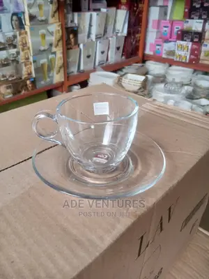 Espresso Glass Tea Cup and Saucer.