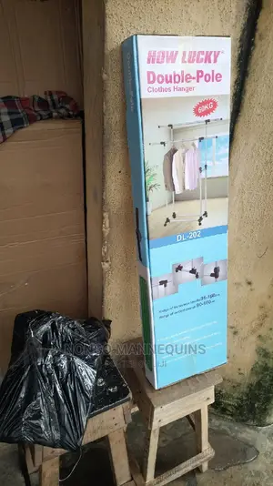 60kg Load Capacity Double Pole Cloth Rack