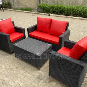 Rattan Set {4 Seater 1 Table}