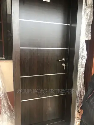Solid HDF Door Design With Stainless Chrome
