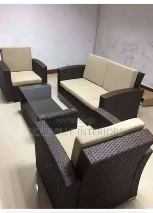 Rattan Set {7 Seater 1 Table}