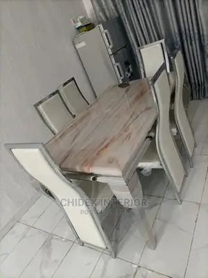 Marble Dining Table 6chiars