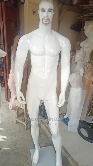 Glossy White Fibre Male Full Body Mannequin Display
