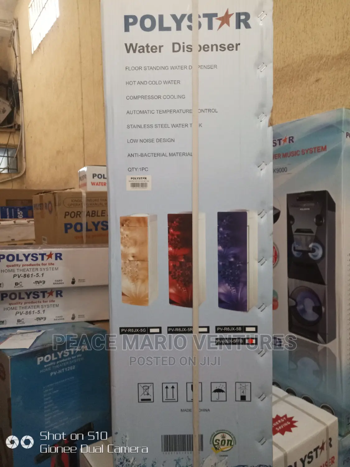 Polystar Water Dispenser With Two Doors/Fridge