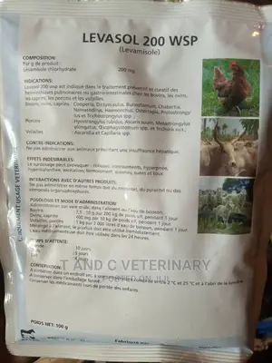 Levamisole Kepro Levasol 200 Dewormer For Poultry Livestock