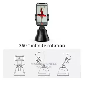 360 Rotation Auto Face Object Tracking Shooting - Black